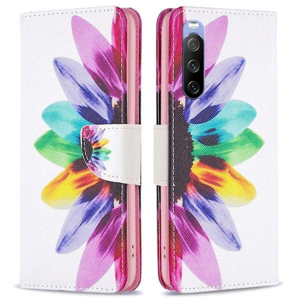 Wonderland Sony Xperia 10 III flip kuoret - Auringonkukka Multicolor
