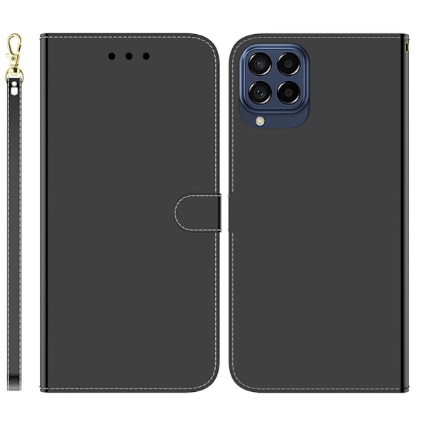 Mirror Samsung Galaxy M33 5G flip case - Musta Black