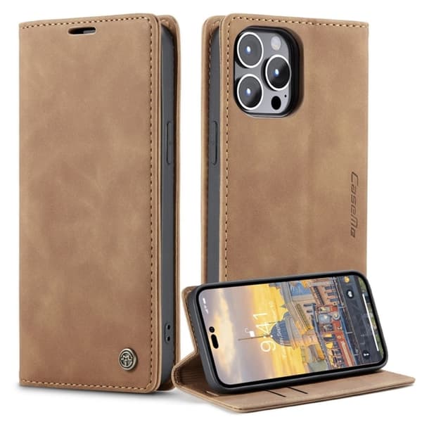 Etuime iPhone 14 Pro Vintage Etui - Brun Brown