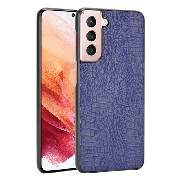 Croco case - Samsung Galaxy S21 Plus - Blå Blue