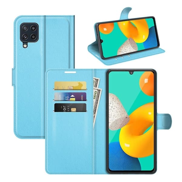 Classic Samsung Galaxy M32 Läppäkotelo - Sininen Blue