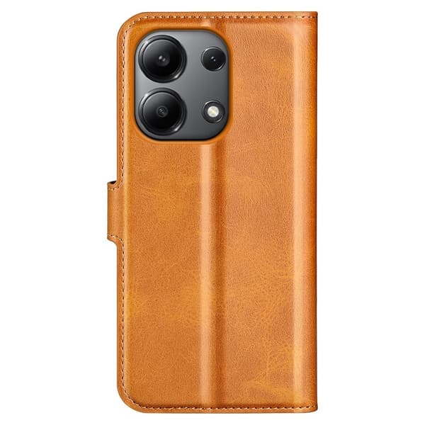 Skinn-etui i lommebok-stil for Xiaomi Redmi Note 13 4G - Gul Yellow