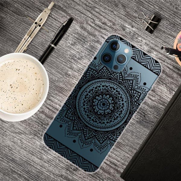 Deco iPhone 13 Pro Max deksel - Mandalablomst Black