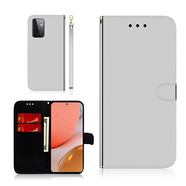 Mirror Samsung Galaxy A72 5G flip case - Hopea Silver grey