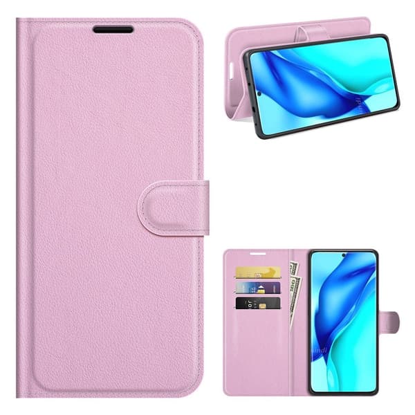Classic Huawei P50 Pro Flip etui - Lyserød Pink