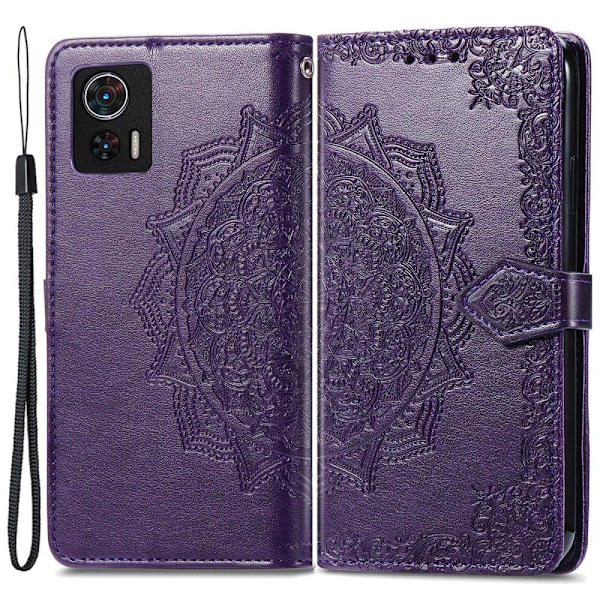 Mandala Motorola Edge 30 Neo Flip Fodral - Lila Lila