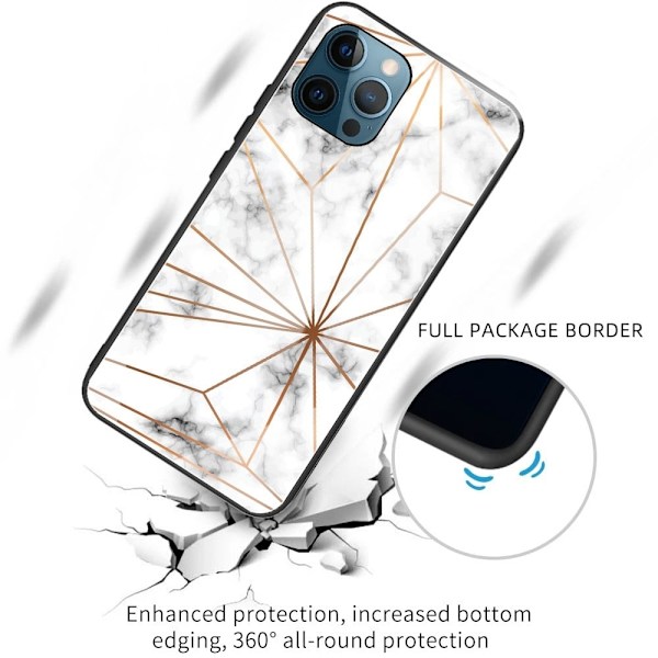 Fantasy Marble iPhone 15 Pro Max Cover - Hvid Marmor White