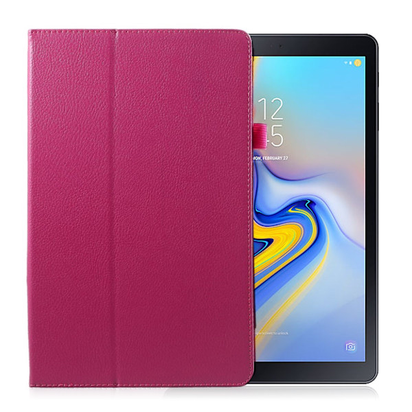 Samsung Galaxy Tab A 10.5 beskyttelsesetui i kunstlæder med stativ - Rosa Pink