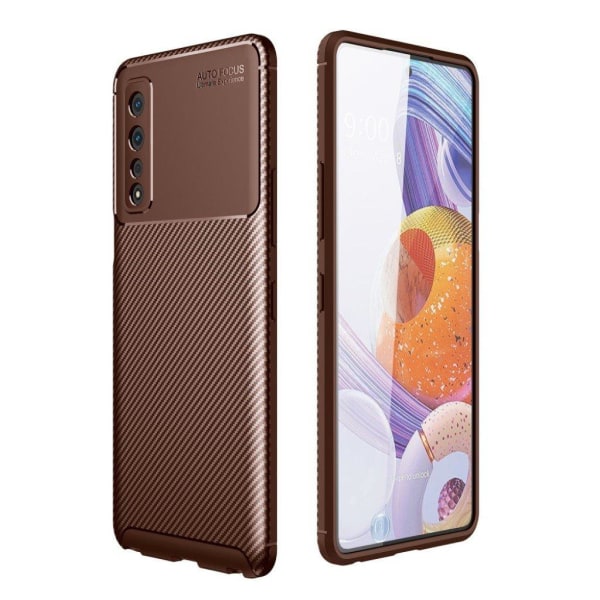 Carbon Shield LG Stylo 7 5G case - Brown Brown