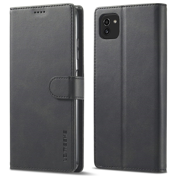 LC.IMEEKE Samsung Galaxy A03 flip case - Musta Black