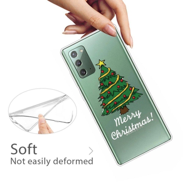 Juletaske til Samsung Galaxy Note 20 - Håndmalet Juletræ Green