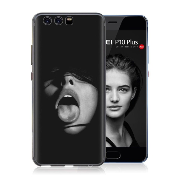 Huawei P10 Plus mjukt silikonskal - Sexig tjej Svart