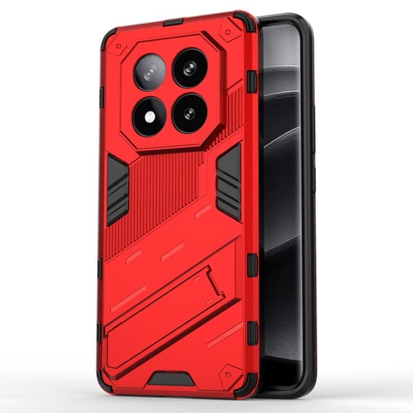Støtsikkert hybriddeksel med et moderne preg for Xiaomi Redmi Note 14 Pro Plus 5G - Rød Red