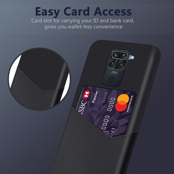 Bofink Xiaomi Redmi Note 9 Card Cover - Sort Black