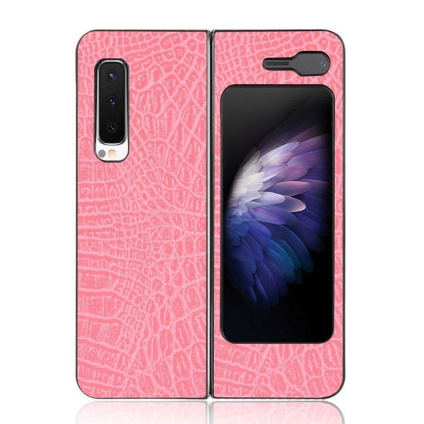 Croco Samsung Galaxy Fold / Samsung Galaxy Fold 5G skal - Rosa Rosa