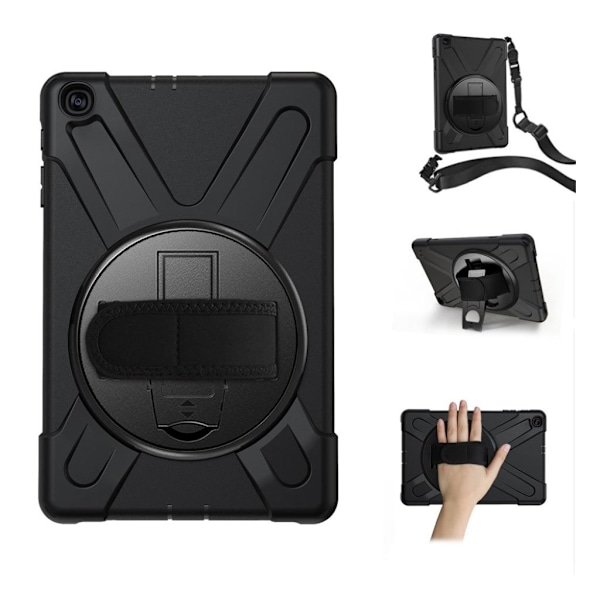 Samsung Galaxy Tab A 10.1 (2019) 360 asteen silikonikotelo - Musta Black