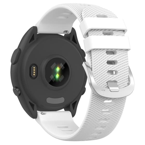 Garmin Forerunner 256S tvärrandig silikonrem - Vit Vit