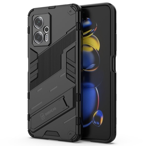 Stødsikker Hybrid Cover med A Moderne Touch til Xiaomi Poco X4 Gt / Note 11t Pro / 11t Pro Plus - Sort Black