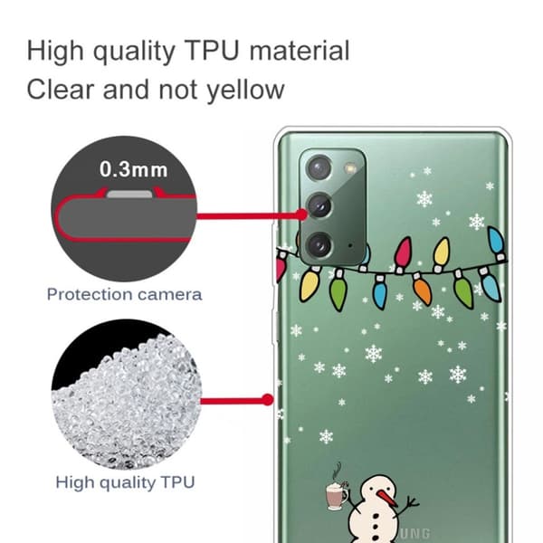 Juleveske til Samsung Galaxy Note 20 - Snømann Og Snø White