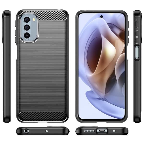 Carbon Flex Etui Motorola Moto G41 / G31 - Sort Black