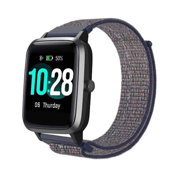 Nylon loop watch band for Haylou Solar watch - Navy Blue Blå