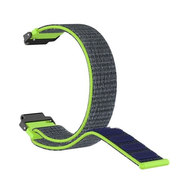 Garmin Forerunner 220 / 230 / 235 / 630 / 620 / 735 nylon ranneke - Hopea / Vihreä Silver grey