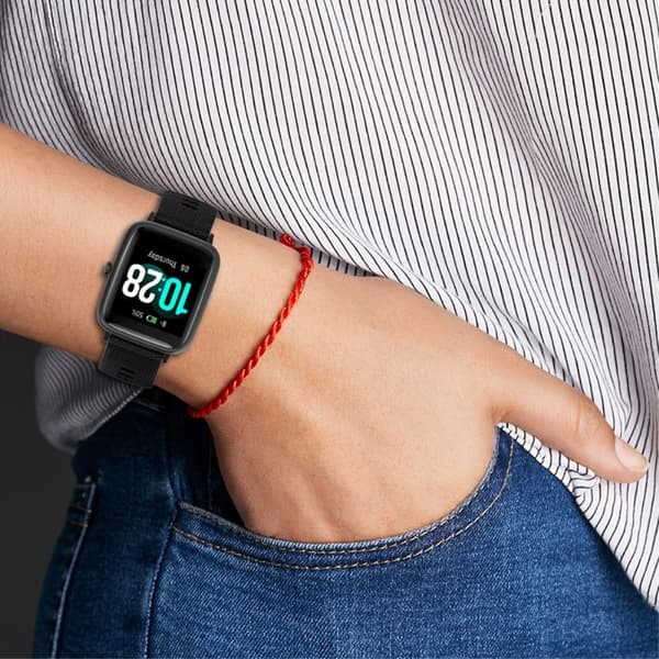 19 mm universal klockarmband i silikon med tvärrandig stil - Grå Silvergrå