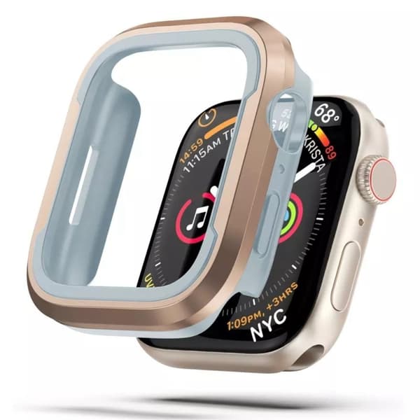 Apple Watch (45 mm) cover i metalstil - Guld Gold