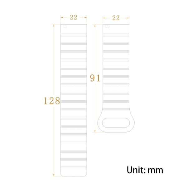22 mm klockarmband med sportloop magnetiskt silikonarmband - Stjärnljus + Blå Blå