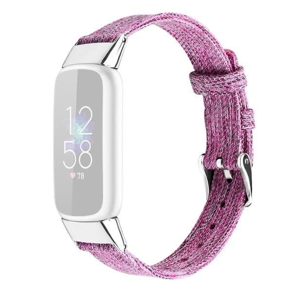 Fitbit Luxe -kellon hihna kankaalle - Pinkki / Violetti / Koko: L Pink
