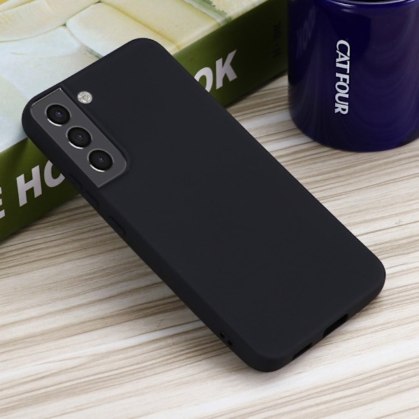 Matte Liquid Samsung Galaxy S22 silikone cover - Sort Black