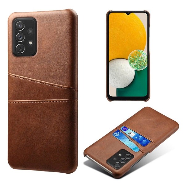 Dual Card Samsung Galaxy A73 cover - Brun Brown