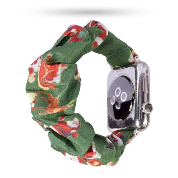 Apple Watch Series 5 44mm mönster trasa klockarmband - jultomte multifärg