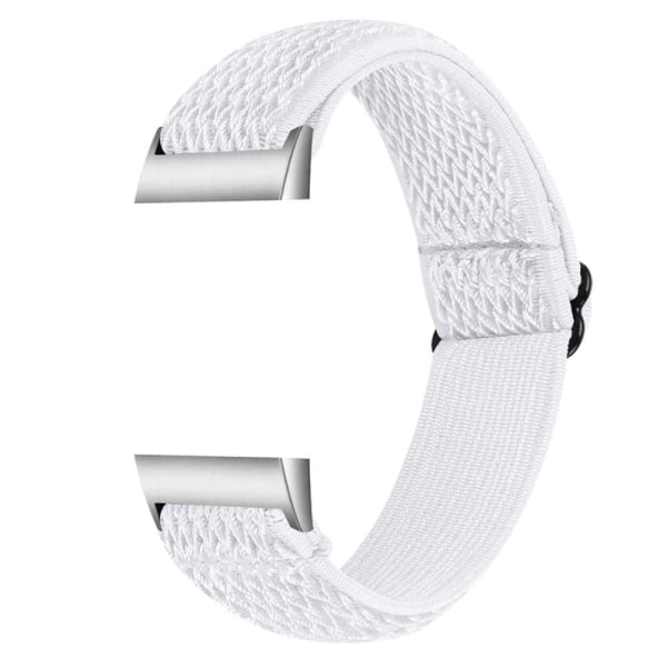 Fitbit Charge 4 / Charge 3 elastisk urrem i nylon - Hvid White
