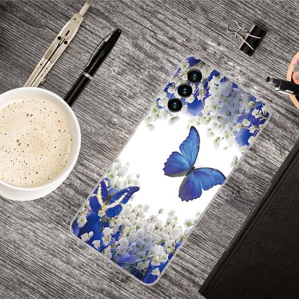 Deco Samsung Galaxy A13 5G Etui - Blå Sommerfugle Multicolor