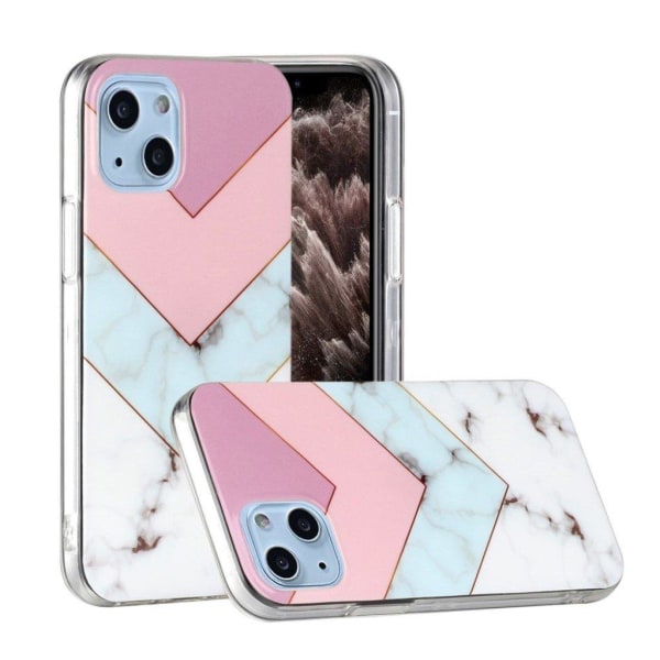 Marble design iPhone 13 cover - Splejsning I Tre Farver Multicolor