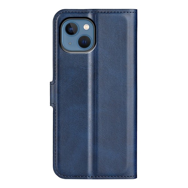iPhone 14 nahkainen lompakokkotelo - Sininen Blue