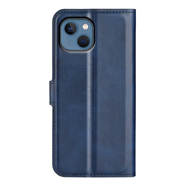 Skinn-etui i lommebok-stil for iPhone 14 - Blå Blue