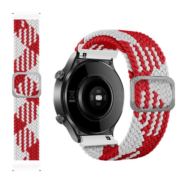 22m Universal braid pattern watch strap - Red / White multifärg
