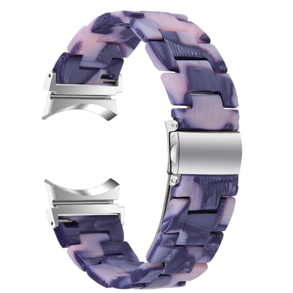 Samsung Galaxy Watch 5 / 5 Pro / 4 urrem i resin-stil - Mørkegrå / Lyserød Purple