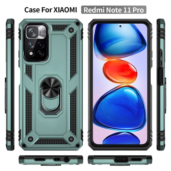 Bofink Combat Xiaomi Redmi Note 11 Pro Plus / Xiaomi Redmi Note 11 Pro skal - Grön Grön