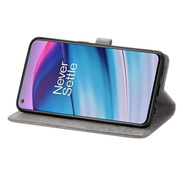 Mandala OnePlus Nord CE 5G Läppäkotelo - Harmaa Silver grey