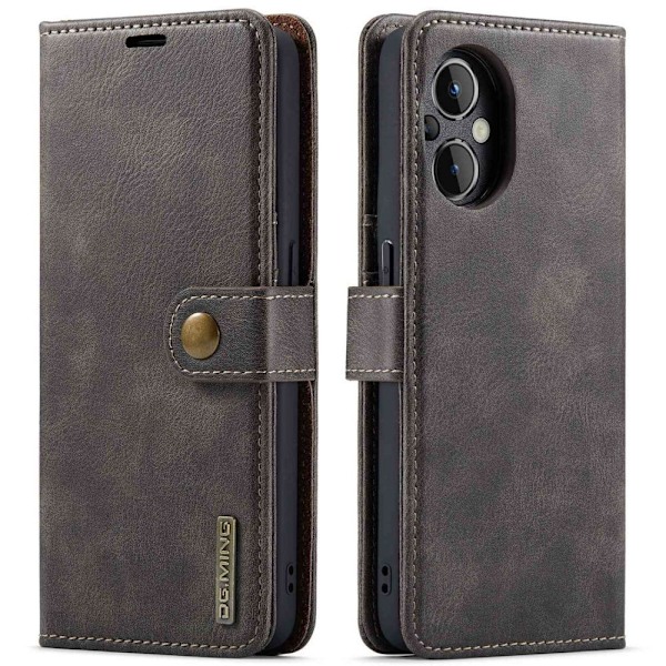 DG.Ming OnePlus Nord N20 5G 2-in-1 Lompakko Suojakotelo - Harmaa Silver grey