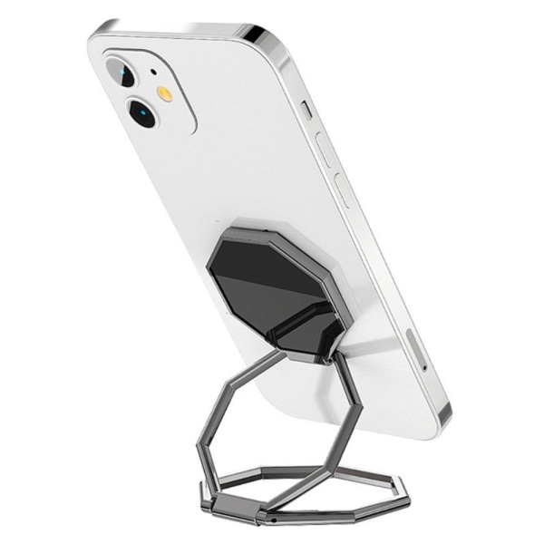 Universal foldable magnetic desktop phone and tablet holder - Gr Silvergrå