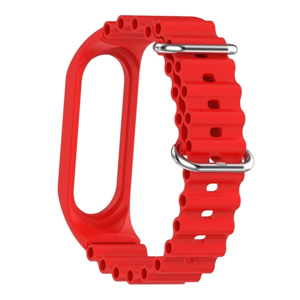 Xiaomi Mi Band 7 / 6 / 5 / 4 / 3 silikonrem med deksel - Rød Red