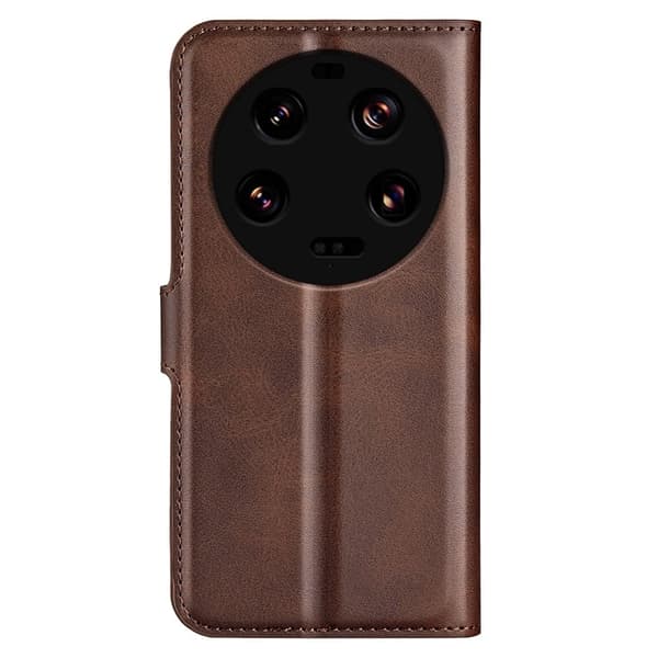 Hållbart konstläder Xiaomi 13 Ultra fodral med plånbok - Brun Brun