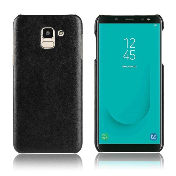 Samsung Galaxy J6 (2018) Liitsihedelmän Jyväinen Synteetti Nahka Black
