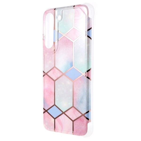 Marble Samsung Galaxy S22 Plus Etui - Hexagonal Farverig Tile Multicolor