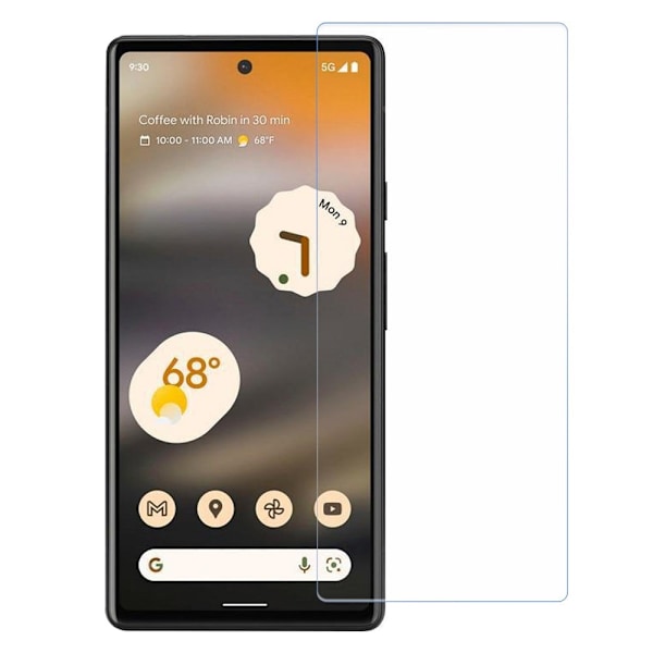 AMORUS kaari reuna karkaistua lasia näytön suojakalvo Google Pixel 6a varten Transparent