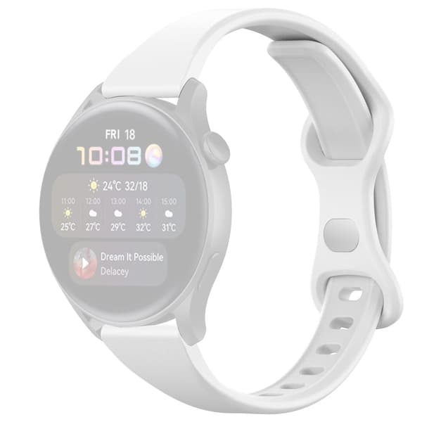 22 mm silikonarmband för Huawei-klocka - Vit Vit
